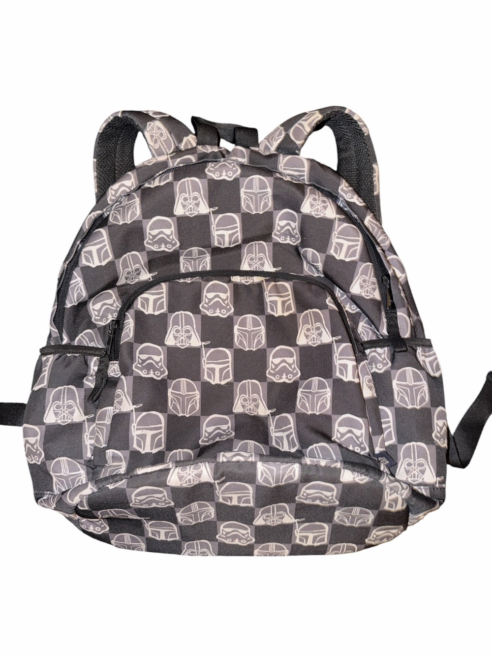 Star Wars Black and Gray Helmet Pattern Kids Backpack